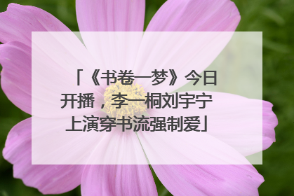 《书卷一梦》今日开播，李一桐刘宇宁上演穿书流强制爱