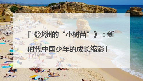 《沙洲的“小树苗”》：新时代中国少年的成长缩影
