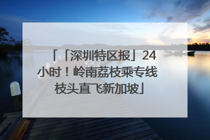 「深圳特区报」24小时！岭南荔枝乘专线 枝头直飞新加坡