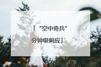 “空中奇兵”分钟级响应