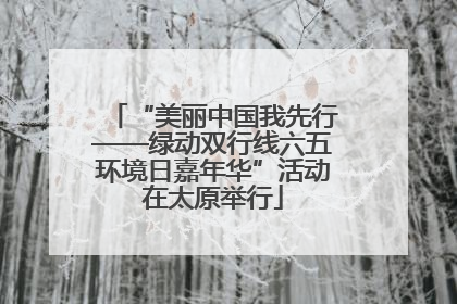 “美丽中国我先行——绿动双行线六五环境日嘉年华”活动在太原举行