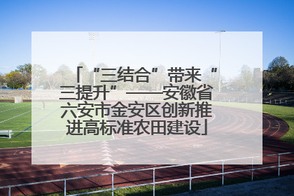 “三结合”带来“三提升”——安徽省六安市金安区创新推进高标准农田建设