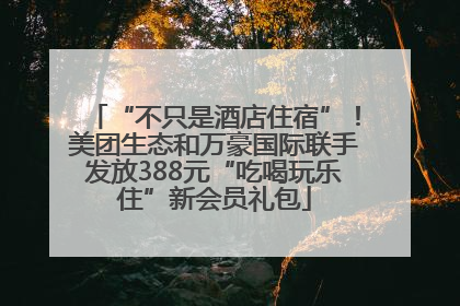“不只是酒店住宿”！美团生态和万豪国际联手发放388元“吃喝玩乐住”新会员礼包