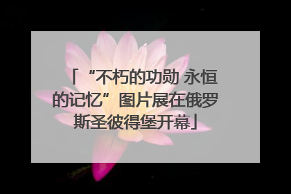 “不朽的功勋 永恒的记忆”图片展在俄罗斯圣彼得堡开幕