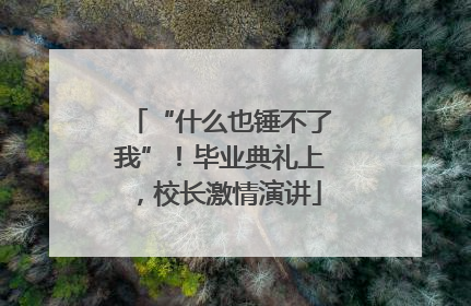 “什么也锤不了我”！毕业典礼上，校长激情演讲