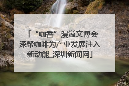 “咖香”漫溢文博会 深帮咖啡为产业发展注入新动能_深圳新闻网