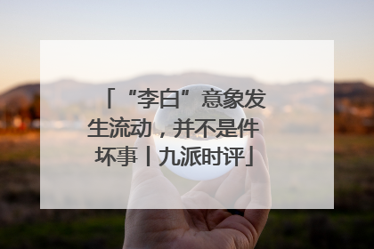“李白”意象发生流动，并不是件坏事丨九派时评