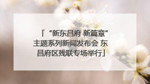 “新东昌府 新篇章”主题系列新闻发布会 东昌府区残联专场举行