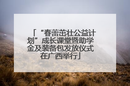 “春蕾茁壮公益计划”成长课堂暨助学金及装备包发放仪式在广西举行