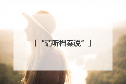 “请听档案说”