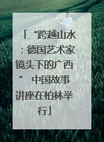 “跨越山水：德国艺术家镜头下的广西” 中国故事讲座在柏林举行