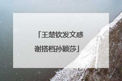 王楚钦发文感谢搭档孙颖莎