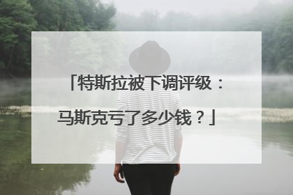特斯拉被下调评级：马斯克亏了多少钱？