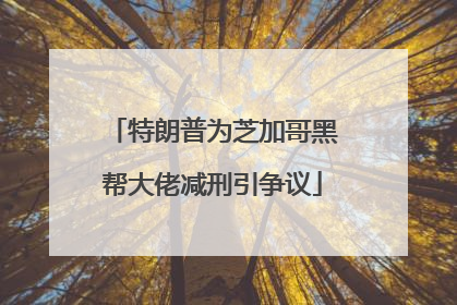 特朗普为芝加哥黑帮大佬减刑引争议