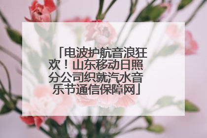 电波护航音浪狂欢！山东移动日照分公司织就汽水音乐节通信保障网