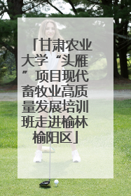 甘肃农业大学“头雁”项目现代畜牧业高质量发展培训班走进榆林榆阳区