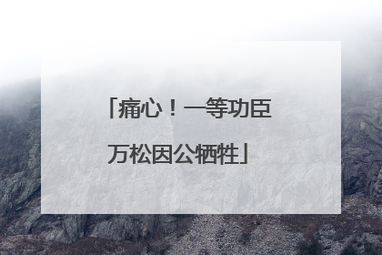 痛心！一等功臣万松因公牺牲
