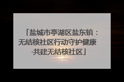 盐城市亭湖区盐东镇：无结核社区行动守护健康 ·共建无结核社区
