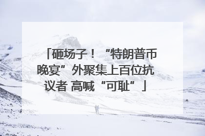 砸场子！“特朗普币晚宴”外聚集上百位抗议者 高喊“可耻”