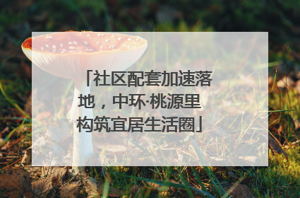 社区配套加速落地，中环·桃源里构筑宜居生活圈