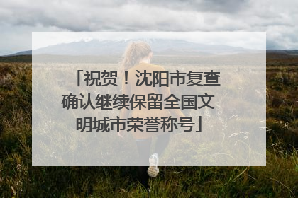 祝贺！沈阳市复查确认继续保留全国文明城市荣誉称号