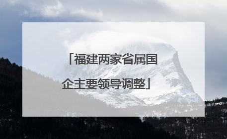 福建两家省属国企主要领导调整