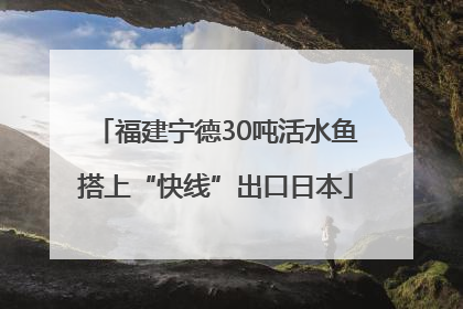 福建宁德30吨活水鱼搭上“快线”出口日本