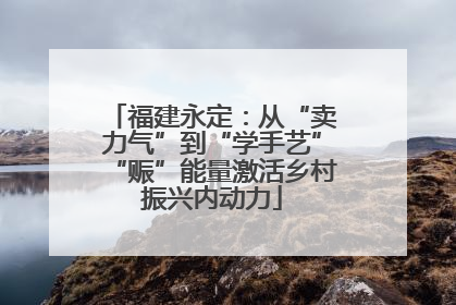 福建永定：从“卖力气”到“学手艺”“赈”能量激活乡村振兴内动力