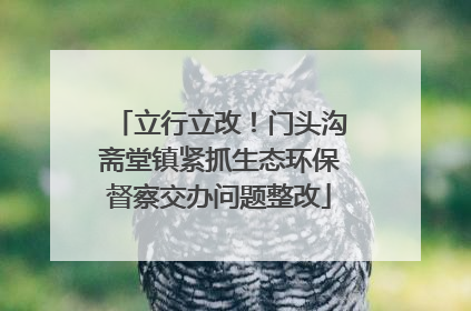 立行立改！门头沟斋堂镇紧抓生态环保督察交办问题整改