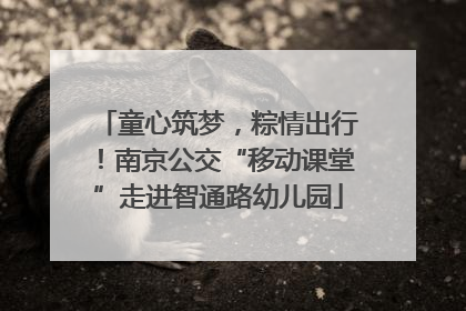 童心筑梦，粽情出行！南京公交“移动课堂”走进智通路幼儿园
