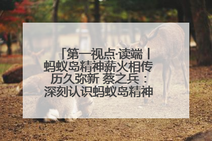 第一视点·读端丨蚂蚁岛精神薪火相传历久弥新 蔡之兵：深刻认识蚂蚁岛精神的“精气神”