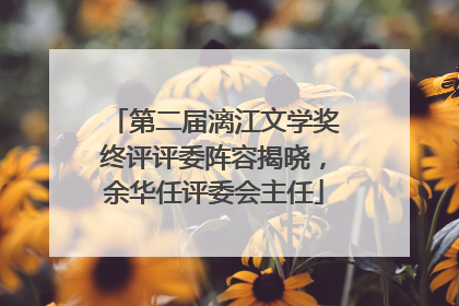 第二届漓江文学奖终评评委阵容揭晓，余华任评委会主任