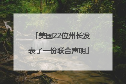 美国22位州长发表了一份联合声明
