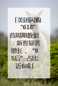 美团闪购“618”首周期数据：新客显著增长，“95后”占比近6成