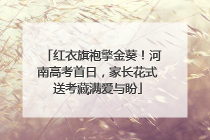 红衣旗袍擎金葵！河南高考首日，家长花式送考藏满爱与盼