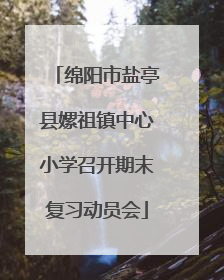 绵阳市盐亭县嫘祖镇中心小学召开期末复习动员会