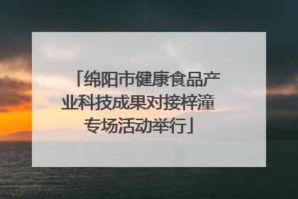 绵阳市健康食品产业科技成果对接梓潼专场活动举行