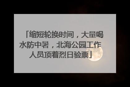缩短轮换时间，大量喝水防中暑，北海公园工作人员顶着烈日验票