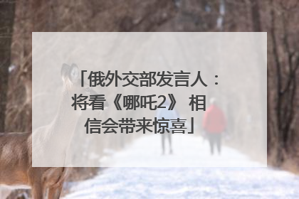 俄外交部发言人：将看《哪吒2》 相信会带来惊喜