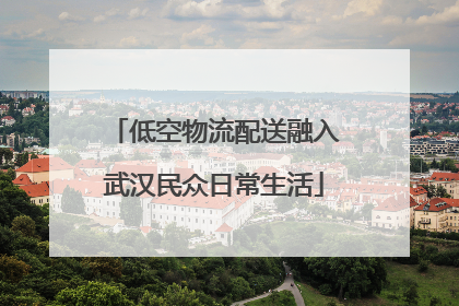 低空物流配送融入武汉民众日常生活