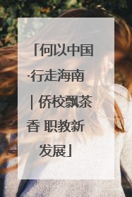 何以中国·行走海南｜侨校飘茶香 职教新发展