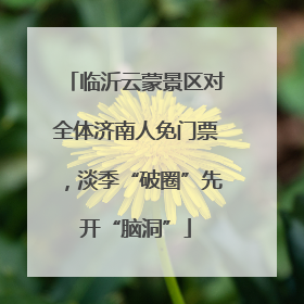 临沂云蒙景区对全体济南人免门票，淡季“破圈”先开“脑洞”