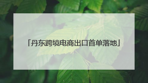 丹东跨境电商出口首单落地
