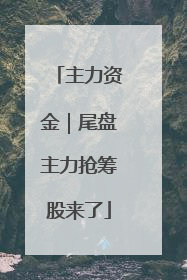 主力资金｜尾盘主力抢筹股来了
