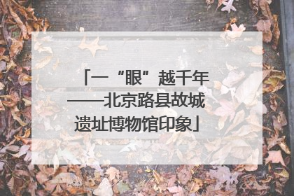 一“眼”越千年——北京路县故城遗址博物馆印象