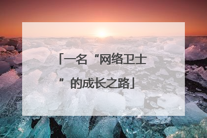 一名“网络卫士”的成长之路