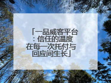 一品威客平台：信任的温度 在每一次托付与回应间生长