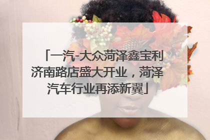 一汽-大众菏泽鑫宝利济南路店盛大开业，菏泽汽车行业再添新翼