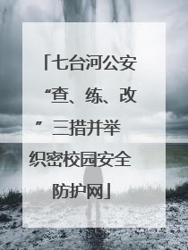 七台河公安“查、练、改”三措并举 织密校园安全防护网