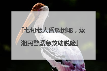 七旬老人昏厥倒地，蒸湘民警紧急救助脱险